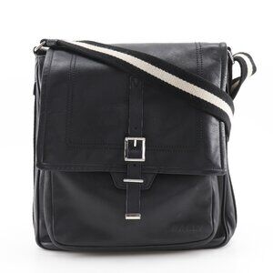 Bally Trainspotting Shoulder Bag, Black Calfskin, A4 Size, Magnetic closure, ...